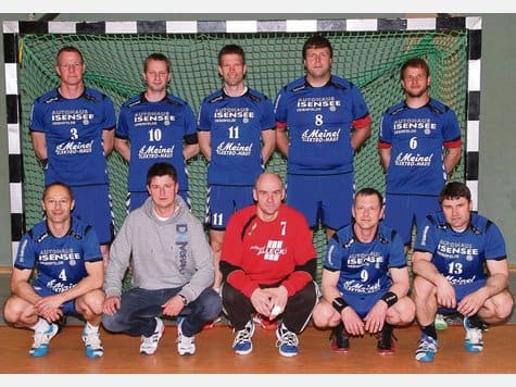 Die Vierte Garde in blauen Trikots